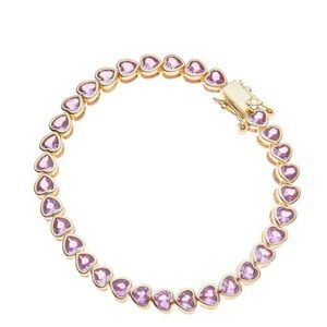 Jane Win Made from LOVE Pink Tennis Bracelet